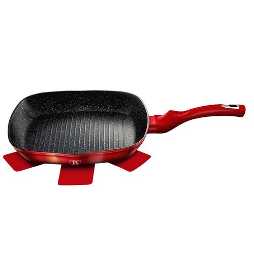 patelnia granitowa grillowa 28cm berlinger haus red metallic line bh-1271 na Arena.pl