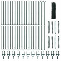 Ogrodzenie z słupkami Zielony 0.5 x 100 m Stal pokryta PCV