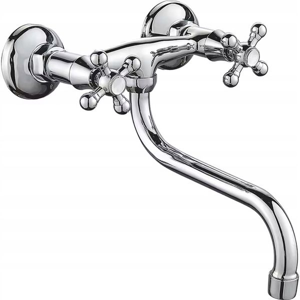 BATERIA ŁAZIENKOWA DWUUCHWYTOWA UMYWALKOWA NAŚCIENNA OBROTOWA WYLEWKA KRAN zdjęcie 1