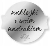 Naklejki ETYKIETY wlepy dowolny własny nadruk grafika LOGO 10 cm 20 sztuk