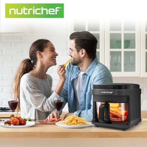 AIR FRYER FRYTKOWNICA BEZTŁUSZCZOWA 5,5L 8 PROGRAMÓW NUTRICHEF CZARNA na Arena.pl