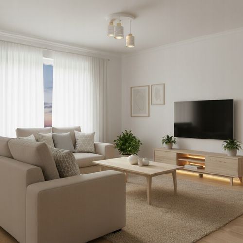 Lampa Sufitowa LED 3X E27 Żyrandol Plafon Natynkowy Oprawa Biała Salon na Arena.pl