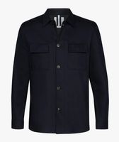 PROFUOMO Granatowa dzianinowa koszula wierzchnia XL