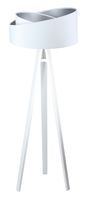 Lampa stojąca GEMSTONE biała/srebrna