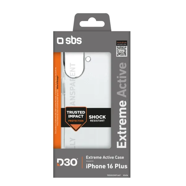 etui sbs extreme active d3o do iphone 16 plus - przezroczyste zdjęcie 2