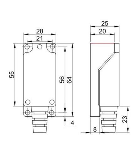 Wyłącznik krańcowy z dźwignią regulowaną i rolką przegubową TRACON na Arena.pl