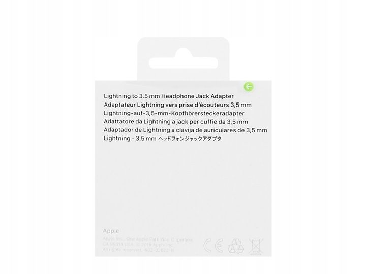 ORYGINALNY ADAPTER PRZEJŚCIÓWKA APPLE MMX62ZM/A LIGHTNING - JACK 3.5mm zdjęcie 4