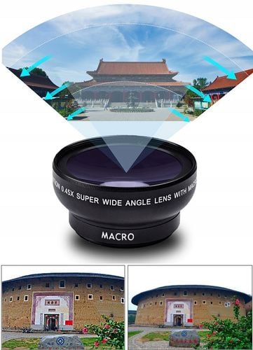 Obiektyw APEXEL ZESTAW MACRO SOCZEWKA NA SMARTFON WIDE na Arena.pl