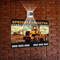 nadruk UV TABLICZKA reklamowa z lampą SZYLD dibond 40x30 SPRZEDAZ KRUSZYWA