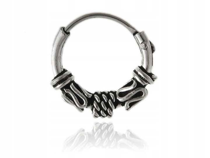 KOLCZYK SREBRNY NA CHRZĄSTKĘ NAUSZNICA PRZEKŁUTE UCHO kn155 zdjęcie 1