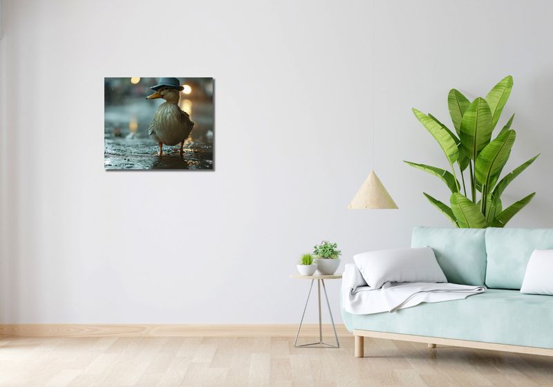 Obraz 60x50cm Kaczka w Kapeluszu zdjęcie 2