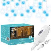 SOPLE 500 LED LAMPKI CHOINKOWE ZEWNĘTRZNE IP44 STAŁE + FLASH NIEBIESKIE