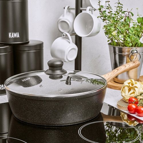 PATELNIA GŁĘBOKA POKRYWKA Granitowa Marmurowa KonigHOFFER Pescado 28 cm na Arena.pl