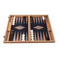 Ekskluzywny Backgammon Manopoulos – Orzech Amerykański i Czarny Dąb –Pionki
