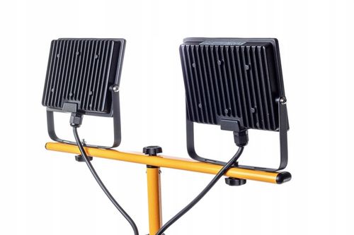 Halogen LED Statyw Budowlany Naświetlacz 2X 60W Zestaw Stojak RIWALL na Arena.pl