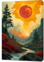 Obraz 60x90cm Dzika Rzeka Zmierzchem