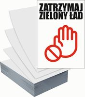 Ulotki A6 reklamowe firmowe 1000szt projekt w cenie ZATRZYMAJ ZIELONY ŁAD
