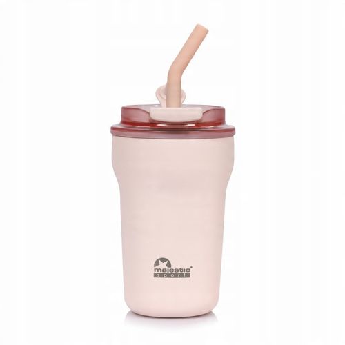 Kubek Termiczny Ze Słomką Majestic Sport Hoody 420 ml Różowy na Arena.pl