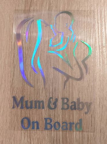 Naklejka Mum & Baby on Board Ostrzeżenie Znak Informacja dla Kierowców Hit na Arena.pl