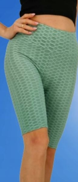 SPODENKI PUSH UP karbowane Kolarki legginsy MIEGO rozmiar S/M ZIELONE zdjęcie 5