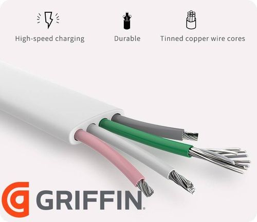 Oryginalny kabel GRIFFIN micro USB płaski 3m na Arena.pl
