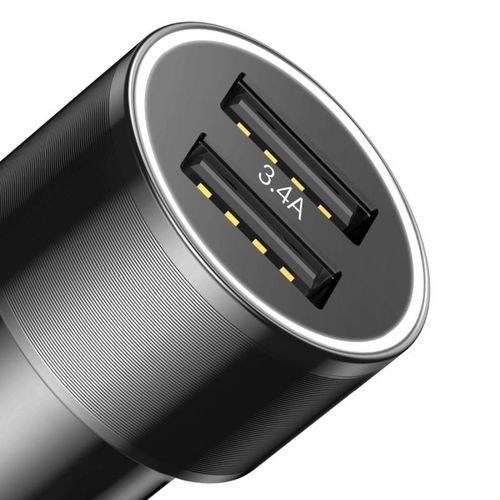 BASEUS 2IN1 2-PORT CAR CHARGER + TYPE-C CABLE BLACK na Arena.pl