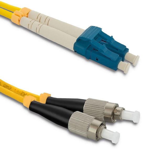 Qoltec Patchcord światłowodowy LC/UPC - FC/UPC | Singlemode | 9/125 | G652D | Duplex | 5m zdjęcie 1
