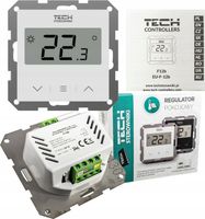 STEROWNIK REGULATOR TERMOSTAT POKOJOWY PODTYNKOWY BIAŁY F-12B TECH L-X