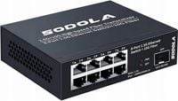 8-portowy przełącznik 2,5 GB + 10G Plug&Play czarny SODOLA