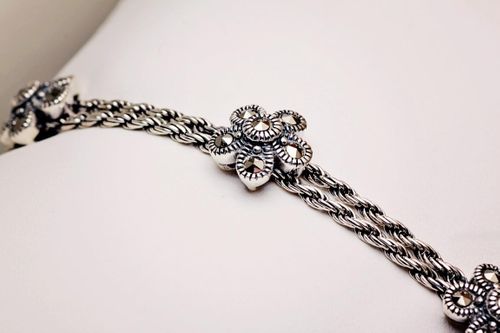 bransoletka ﻿srebro ﻿i markazyty na Arena.pl