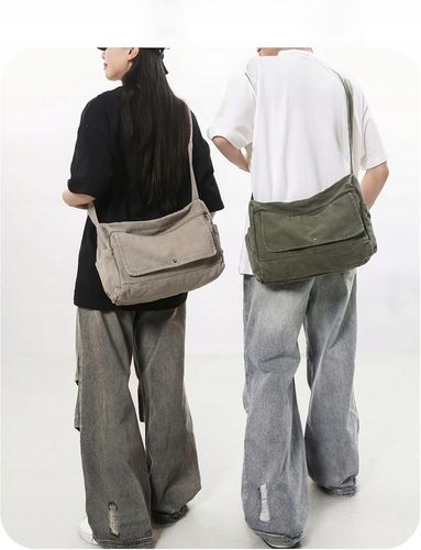 Canvas Crossbody Bag Messenger Bag dla kobiet i mężczyzn Vintage Tornister na Arena.pl