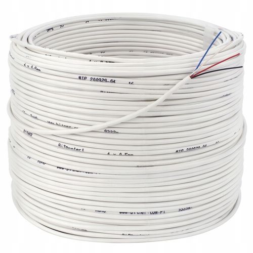 PRZEWÓD KABEL DOMOFON ALARM STEROWANIE YTDY 4 4x0,5 BITNER 100M MIEDŹ DRUT na Arena.pl