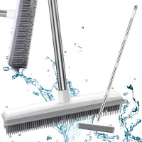 Szczotka miotła gumowa silikonowa do zamiatania z długim kijem 120 cm