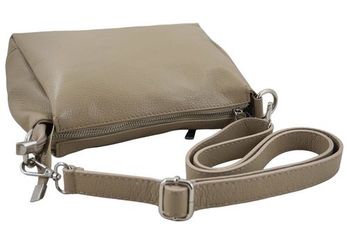 Uniwersalna torebka skórzana listonoszka - Beżowa na Arena.pl