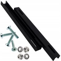 CZARNE LISTWY UCHWYTY MONTAŻOWE NA OGRODZENIE DO SKRZYNKI NA LISTY