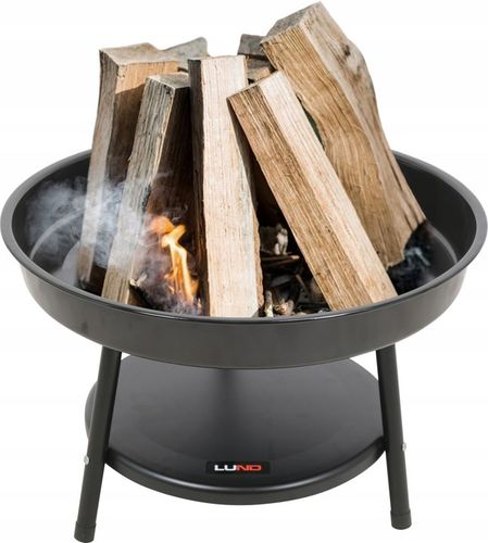 GRILL OGRODOWY WĘGLOWY OKRĄGŁY PRZENOŚNY POKRYWA RUSZT + 4 x MATA BBQ na Arena.pl