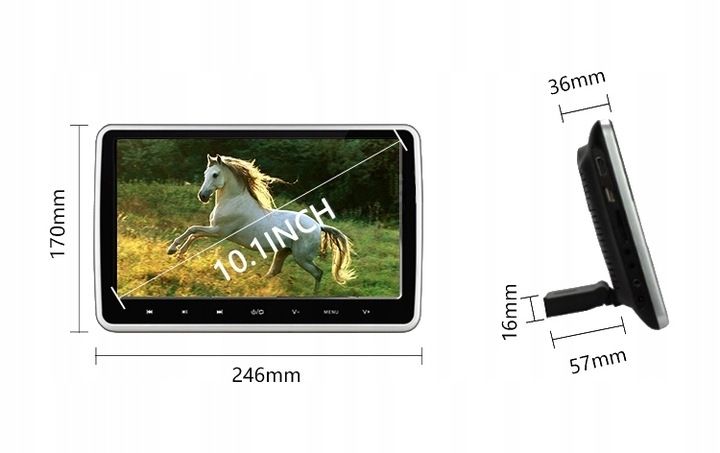 DVD NA ZAGŁÓWKI SAMOCHODOWE EKRANY 10'' USB SD GRY zdjęcie 12