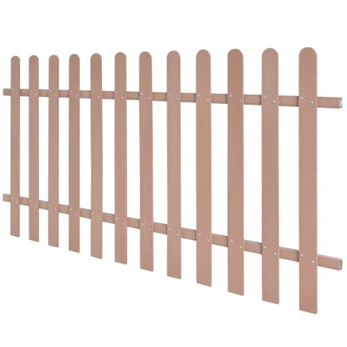 Płot sztachetowy 200x100 cm WPC brązowy na Arena.pl