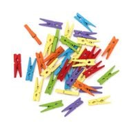 MINI KLAMERKI DREWNIANE 3CM, 30SZT. JUICY DPCRAFT