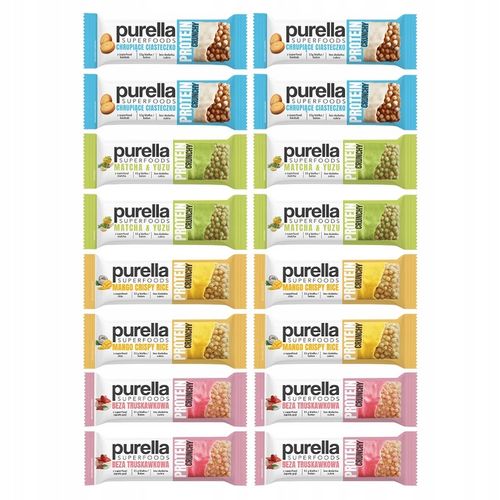 Baton proteinowy Purella Superfoods mix 4 smaków białko 11g protein na Arena.pl
