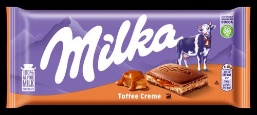 Milka Czekolada mleczna z nadzieniem toffi 100 g na Arena.pl