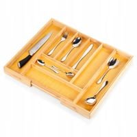 Wkład na Sztućce do Szuflady VILDE Bambus Rozsuwany 35,5-54,5 cm