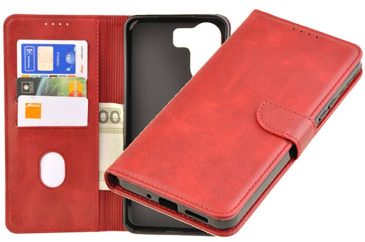 Etui portfel Wallet do Xiaomi Redmi 13C / POCO C65 czerwony zdjęcie 1