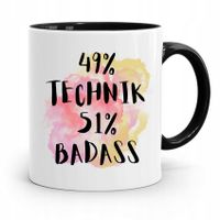 Dla Technika Kubek Czarny Prezent Z Nadrukiem Ze Zdjęciem