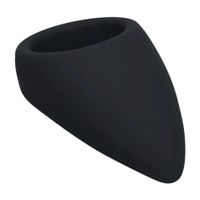 Teardrop Silicone Cockring - Black