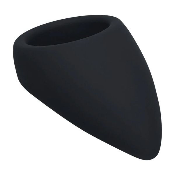Teardrop Silicone Cockring - Black zdjęcie 1