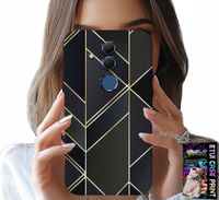 ETUI DO HUAWEI MATE 20 LITE - ZŁOTE RAMKI, ELEGANCKIE WZORY + SZKŁO