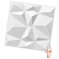 Kaseton Ścienny Sufitowy 3D Biały Panele Ścienne 50x50 0,25m2 BURSZTYN
