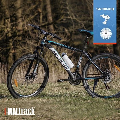 ROWER GÓRSKI MTB 26" SHIMANO 18 BIEGÓW HAMULCE TARCZOWE STALOWA RAMA 18,5" na Arena.pl