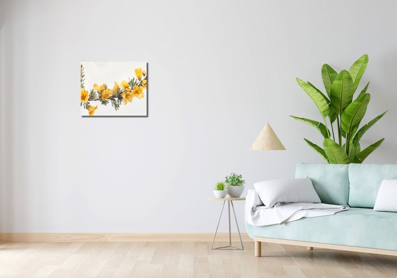 Obraz 50x40cm Żółte Kwiaty zdjęcie 2